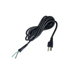 American type 3 Prong Pin 110v 220v USA AC Power Cord Cable with plug for PC Desktop Computer with Strain relief