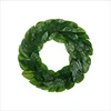 Hot sale artificial flower magnolia leaf wreath decorative garland for Christmas