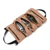 Large Super Wax Canvas Wrench Roll Tool Organizer Bucket Tool Roll Up Pouch Handy Small Tool Tote Carrier Sling Bag