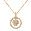 wholesale latest gift items diamond wedding engagement 18 carat gold necklace heart pendant price