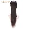 Aisi Hair Human Hair Straight Ribbon Ponytail Extensions Brown Color Ponytail Malaysian Remy Human Hair Ponytail for Women