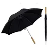 Windproof auto open straight print black umbrella oem