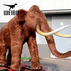 Museum life size artificial animatronic animal mammoth