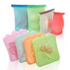 High quality reusable silicone food bags silicone food bags ziplock reusable silicon storage bags