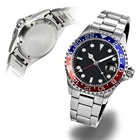 OEM Custom Private Label Sapphire Crystal Luxury Classic GMT Time Zone Ceramic Bezel Diver Watches Men Wrist
