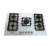 Newest European style kitchen white glass top built-in gas hob