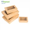 Disposable Food Packaging Lunch Box Container Take Away Kraft Paper Food Box with Window for Food