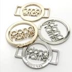 Garment Metal Sewing Labels Custom Made Clothes Engraved Brand Logo Plate Rose Gold Metal Label Tag For Clothing