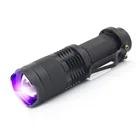 Aluminum led rechargeable zoomable Torch 365-395nm UV Mini light AA price led torch flashlight with customized logo