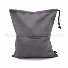 Eco friendly personalized travel drawstring pouch custom logo twill cotton shoe bag