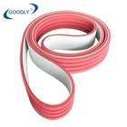 Wear-resisting grooved red rubber coating PVC conveyor flat belt for clamping transmission industry