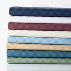 plain dyed 40S 1 & 3cm stripe 100% cotton single size bed sheet for hospital & dormitory