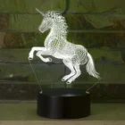 custom usb 3d LED illusion sensor acrylic unicorn night light