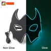New Design EL Wire Led Mask as Festival Carnival Party Glowing Neon Mask Wholesale EL Party Mask Batman Movie Party Theme