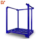 Factory price industrial blue warehouse folding metal tire stacking rack
