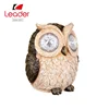 BSCI Factory Polyresin Solar Owl Figurine Spotlight Garden Ornaments