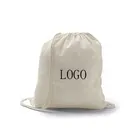 Customized color eco friendly recyclable drawstring pouch cotton drawstring bag