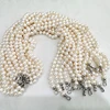 Luxurious Jewelry Nature Fresh Water Pearl Necklace 9-10mm Baroque Pearl Necklace Design