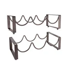 Metal Countertop Stackable Wine Shelving Display Rack Shelf Storage Organizer Holder