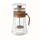 custom logo pyrex double wall glass french press coffee maker