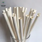 Bar Accessories Drinking Straw White Wholesale Promotional Biodegradable White Paper Drinking Straw