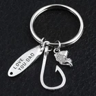 Custom Logo Love You Dad Fish Hook Charms keychain