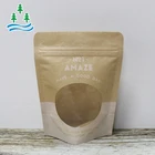 recycle stand up pouch zip lock dried biodegradable kraft paper bag food packaging bag
