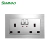 Modern Electronic Switches Kinds Blank Wall Socket, Dual 13A British Type Socket Outlet/