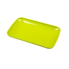 FPJJ80095 Cheap Green Dishes Melamine Rectangle BBQ Serving Dinner Plate Hotel