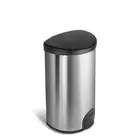 Ninestars stainless steel foot touch trash bin household sensor tap waste bin wholesale garbage bin