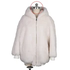 Casual Style Natural Fur Coat France elegant winter clothes wool coats women