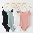 2019 Fashion Plus Size Bodysuit Shapewear Pink Tank Top Knitted Bodysuit Womens