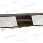 modern TV Stand cabinet with marble effect sliding doors
