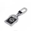 2019 New Promotion Car Logo Keychain Luxury Genuine Leather Metal Key Ring with Volkswagen Logo