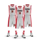 Factory Hot Sale Red Color Digital Sublimation Dri Fit Basketball Uniforms For College