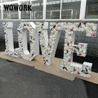 2019 WOWORK giant big 4ft flower floral LOVE letters alphabet engagement wedding decoration props