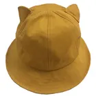 Children's outdoor100% cotton cute kids bucket hat with ears
