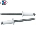 White Colored Blind Pop Rivets Standard Open Dome Head Aluminum/Steel rivet