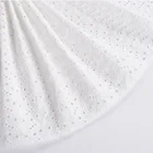 1V3697 white cotton lace embroidery fabric with cutwork embroidery