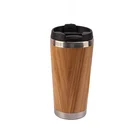 Stainless steel bamboo travel mug coffee cup