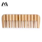 Custom Wholesale Cheap Eco-friendly Bamboo Wooden wide tooth Hair Comb
