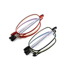 Promotional NO MOQ blue block light stainless steel folding reading glasses with case