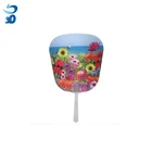 Custom promotional 3d lenticular hand fans with PP material