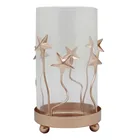 Wholesale China tin small glass tea light candle holder