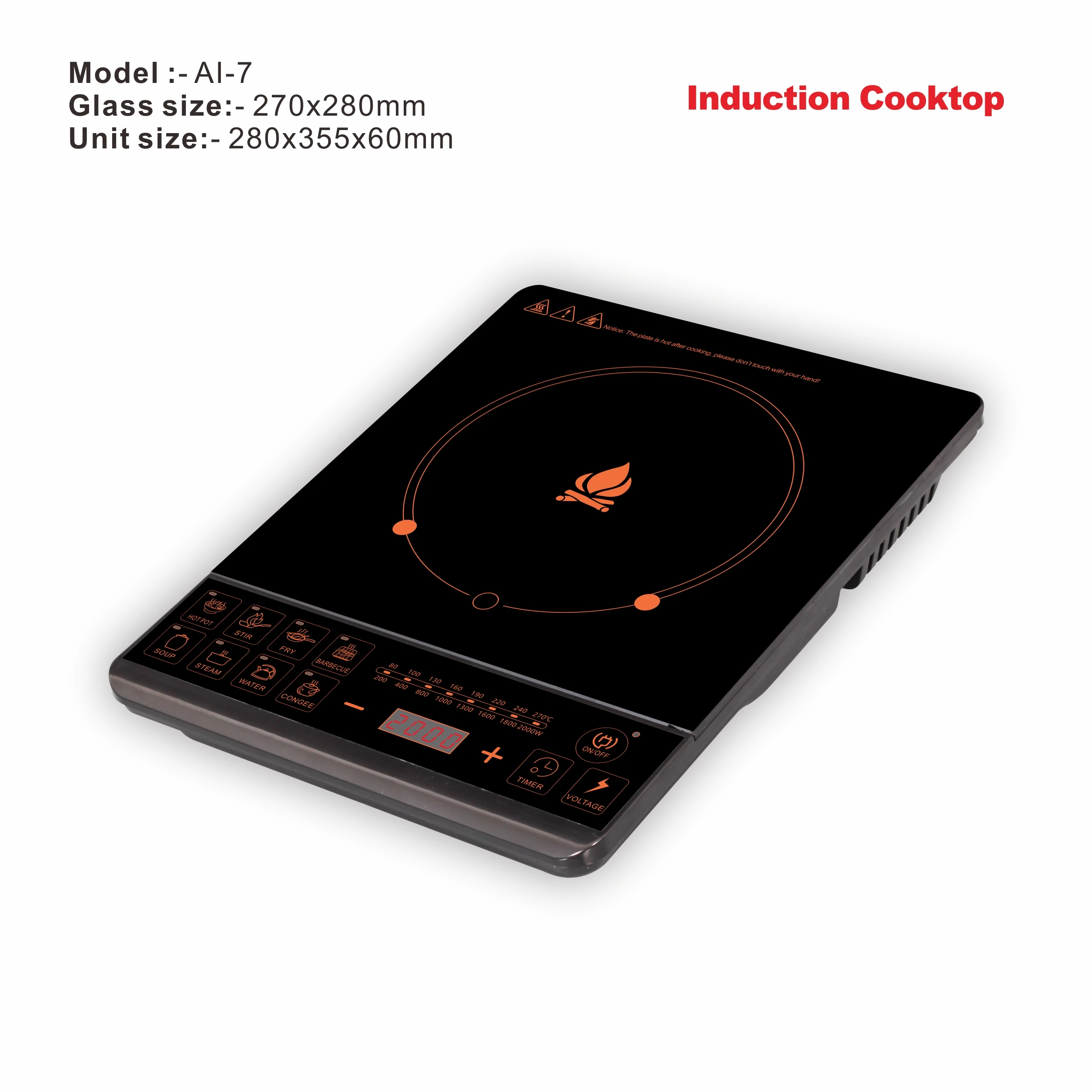 Manufacturer Supplier Amor Portable Induction Cooktop Walmart With