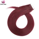 IVCoco 100% remy human hair ,indian tape in virgin hair extensions ,glue hair extensions