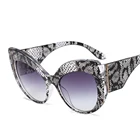 Oversize Cat Eye Women Sun glasses Vintage Frame Custom Sunglasses