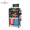 Multi function metal floor standing beverage drink display rack for shop