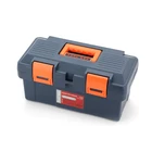 household plastic tool storage box with removable tray