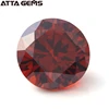 Round Brilliant Cut Synthetic Garnet Red Color Cubic Zirconia Stone Prices